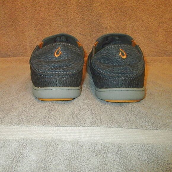 Olukai Nohea Mesh Slip On Shoes Men Size 11 Drop Heel Slide Comfort Dark Shadow - Picture 10 of 12